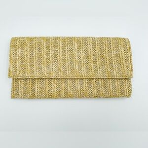 Elegant Tan Woven Clutch